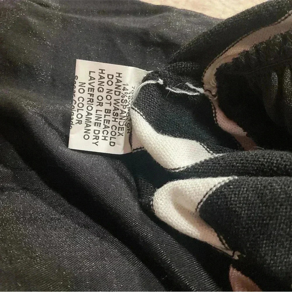 Naranka mini dress 3/4 sleeve stripe sexy lined back zip - Picture 4 of 9